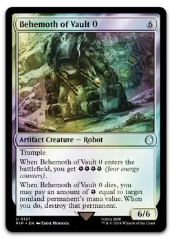 Behemoth of Vault 0 #127 (Foil) (NM) Fallout PIP Magic MTG - Image 1