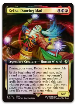 Kefka, Dancing Mad (Extended Art) #174 (Foil) (NM) Final Fantasy FIC Magic MTG - Image 1