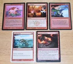 MTG 5x Red Rupture, Vandalblast, Anarchy, Boiling Seas, Devour in Flames - Image 1