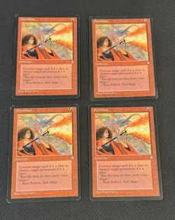 MTG MAGIC THE GATHERING Ice Age PYROBLAST 4 4X PLAYSET SP LP - Image 1