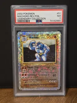 2002 Pokemon Legendary Collection Machoke Reverse Foil #51 PSA 7 NM - Image 1