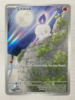 Litwick 101/086 Illustration Rare- Pokemon White Flare Holo SV ENGLISH IR - Image 1