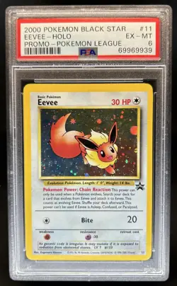 1999 Pokemon Wizards Black Star Promos Eevee #11 PSA 6 - Image 1