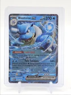 BLASTOISE EX 2023 POKEMON SCARLET & VIOLET 151 DOUBLE RARE B 009/165 Q1677 - Image 1