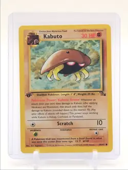 KABUTO 1999 POKEMON FOSSIL 1ST EDITION COMMON A 50/62 Q2045 - Image 1