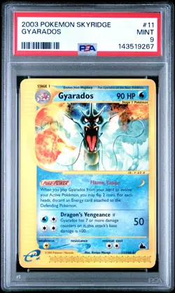 2003 POKEMON SKYRIDGE #11 GYARADOS PSA 9 - Image 1
