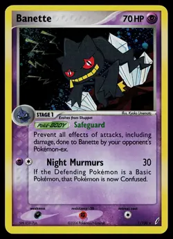 Pokemon Card - Banette Crystal Guardians 1/100 Holo Rare - Image 1