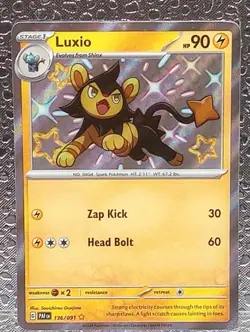 Luxio 136/091 Baby Shiny Rare Paldean Fates Pokemon TCG - Image 3