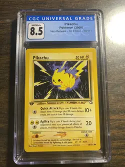 2000 Pokemon Neo Genesis 1st Edition Pikachu 70/111 Graded CGC 8.5 NM/MINT+ - Image 1