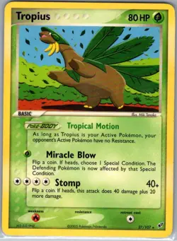 Tropius 27/107 Non Holo Deoxys - Pokemon Card - NM - Image 1