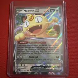 Meowth EX Pokemon POR 062/088 Double Rare Full Art Holo 170 HP 5ban EN Card - Image 1