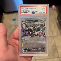 Pokemon TCG Umbreon ex Prismatic Evolutions Surprise Box 060 PSA 9 Holo - Image 1
