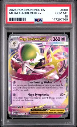 2025 POKEMON MEG EN-MEGA EVOLUTION #060 MEGA GARDEVOIR EX PSA 10 - Image 1
