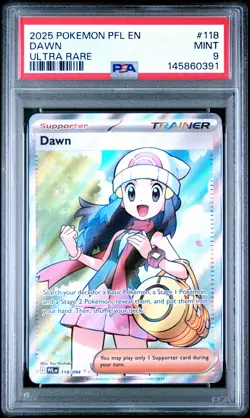 2025 POKEMON PFL EN-PHANTASMAL FLAMES ULTRA RARE #118 DAWN PSA 9 - Image 1