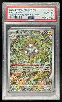 2023-25 Pokemon SV Black Star Promos Magneton Center VAR #159b PSA 10 GEM MINT - Image 1