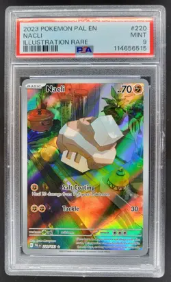 2023 Pokemon Paldea Evolved Nacli Illustration Rare #220/193 PSA 9 DD5 - Image 1