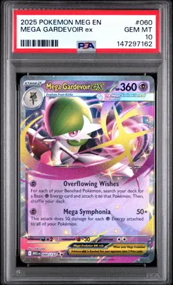 2025 POKEMON MEG EN-MEGA EVOLUTION #060 MEGA GARDEVOIR EX PSA 10 - Image 1