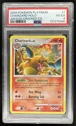 2009 Pokemon Platinum Arceus Charizard Promos Holo #1/99 PSA 4 - Image 1