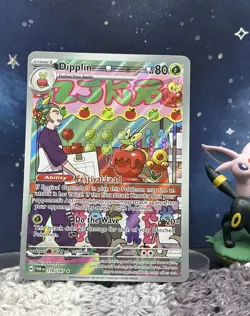 Pokemon TCG Dipplin 170/167 Twilight Masquerade Illustration Rare Holo NM - Image 2