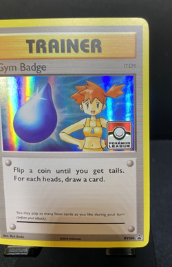 Gym Badge (Misty) XY204 2017 Pokemon League Exclusive Black Star Holo XY Promo - Image 4