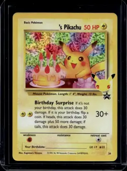 2021 Pokemon SWSH Celebrations Pikachu Classic Collection #24 - Image 1