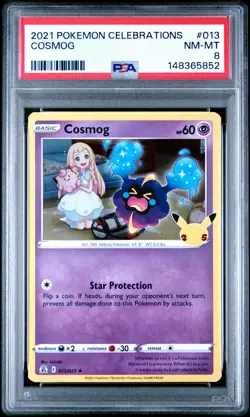 2021 POKEMON CELEBRATIONS #013 COSMOG PSA 8 - Image 1