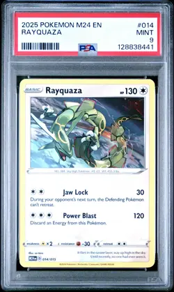 2025 POKEMON M24 EN-MCDONALD'S COLLECTION #014 RAYQUAZA PSA 9 - Image 1