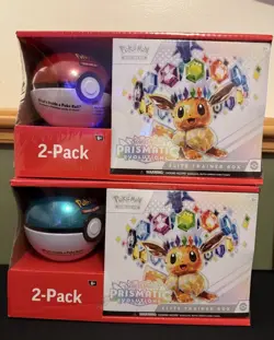 2x Pokemon TCG Prismatic Evolutions Elite Trainer Box ETB Sam’s Club Bundle - Image 1