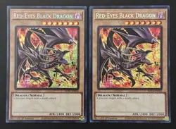 2024 YUGIOH MP24 SECRET RARE RED EYES BLACK DRAGON X2 NM - Image 1