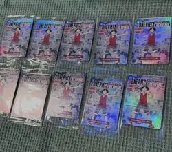 Ten (10) ONE PIECE Monkey D. Luffy US Voyage College Basketball Promo Cards New - Image 2