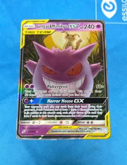 Pokemon TCG Gengar Mimikyu GX Team Up Card 53/181 NM/M Condition - Image 1