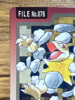 Pokemon Carddass Card Golem File No.76 Bandai Pocket Monsters 1997 - Image 3