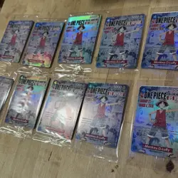 Ten (10) ONE PIECE Monkey D. Luffy US Voyage College Basketball Promo Cards New - Image 2