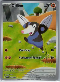 Drilbur 124/086 SV: Black Bolt - Pokemon Card - NM - Image 1