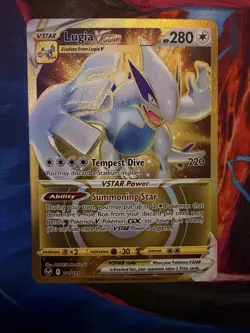 Pokemon TCG Lugia VSTAR Gold Secret Rare Card 211/195 NM - Image 2
