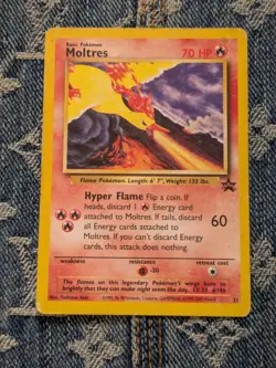 2000 Pokemon Promo Moltres Black Star Aoki Error Card - Image 1