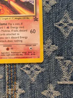 2000 Pokemon Promo Moltres Black Star Aoki Error Card - Image 5