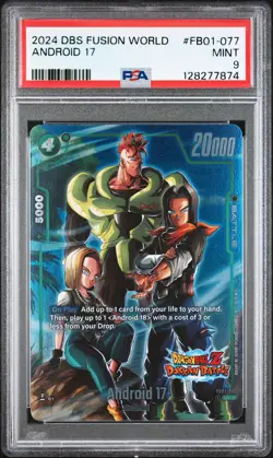2024 DRAGON BALL SUPER CARD GAME FUSION WORLD AWAKENED PULSE ANDROID 17 PSA 9 - Image 1