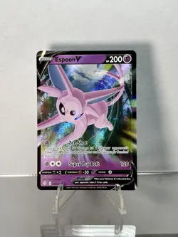 Pokemon TCG Espeon v Holo Ultra Rare Card Evolving Skies 064/203 NM/M - Image 1
