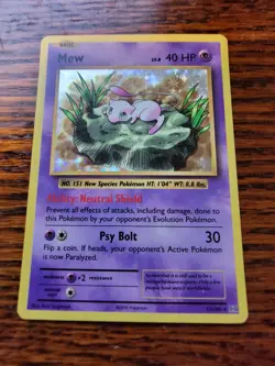 LP* Mew 53/108 Evolutions Holo Pokemon Card (Lily Pad Mew) - Image 1