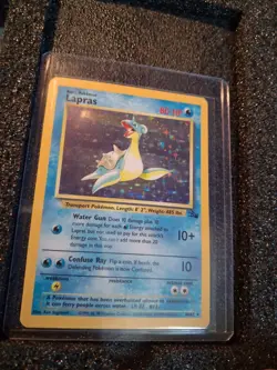 1999 Pokemon TCG Lapras Fossil Holo Unlimited Rare Card 10/62 - Image 1