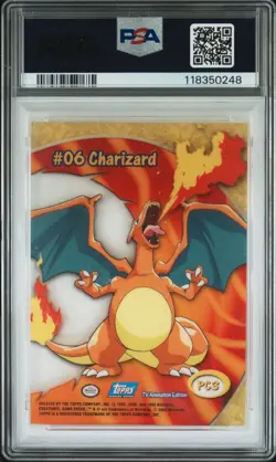 POP 2 - 2000 Topps Pokemon TV Clear Cards CHARIZARD #PC3 PSA 1 - Image 2