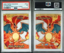 POP 2 - 2000 Topps Pokemon TV Clear Cards CHARIZARD #PC3 PSA 1 - Image 3