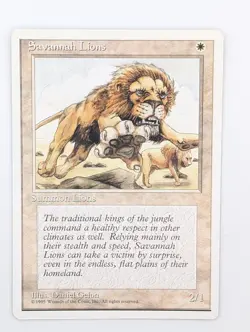 Savannah Lions - Excellent - 4th Edition - MTG - Image 1