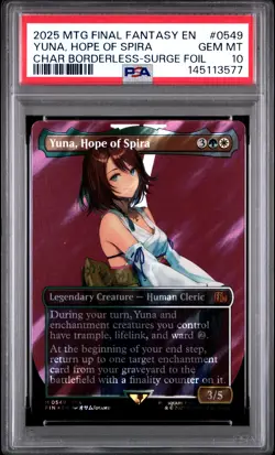 Yuna Hope of Spira BL 2025 Magic MTG Final Fantasy #0404 Surge Foil PSA 10 - Image 1