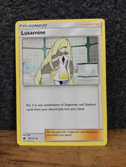 Pokemon Card 2017 Crimson Invasion - Lusamine 96/111 Trading card game - Image 1