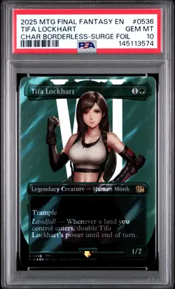 Tifa Lockhart BL 2025 Magic: The Gathering Final Fantasy #0536 Surge Foil PSA 10 - Image 1