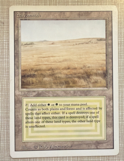 Savannah Revised 3rd MTG Magic: The Gathering LP Dual Land - Image 1