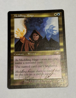 MTG MAGIC THE GATHERING Planeshift MEDDLING MAGE SIGNED BY CHRIS PIKULA SP LP - Image 1