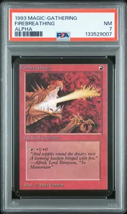 1993 MAGIC: THE GATHERING LTD ED ALPHA FIREBREATHING PSA 7 - Image 1